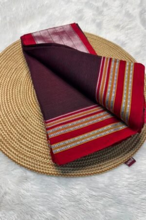 Ilkal Handloom Viscose Cotton Silk Saree – Special Gayatri Border | Ikatra