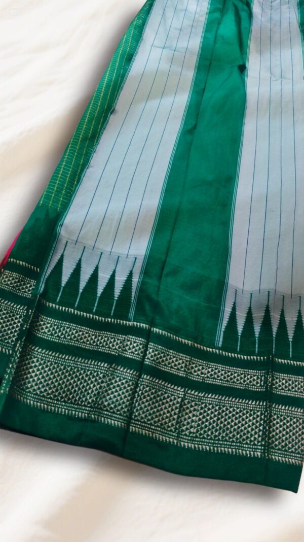 Ilkal Checks Chaduranga Temple Cotton Silk Saree With Jari | Ilkal Handloom Saree – Ikatra