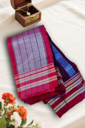 Ilkal Handloom Viscose Cotton Silk Saree – Special Gayatri Border | Ikatra