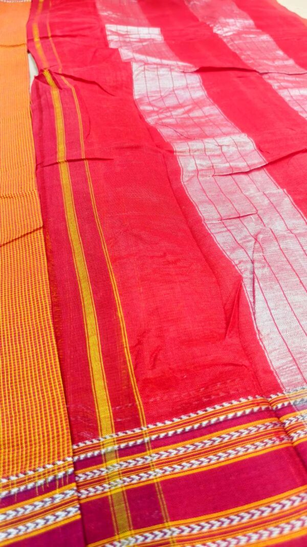 Ilkal saree with Chex pattern and Gayatri border