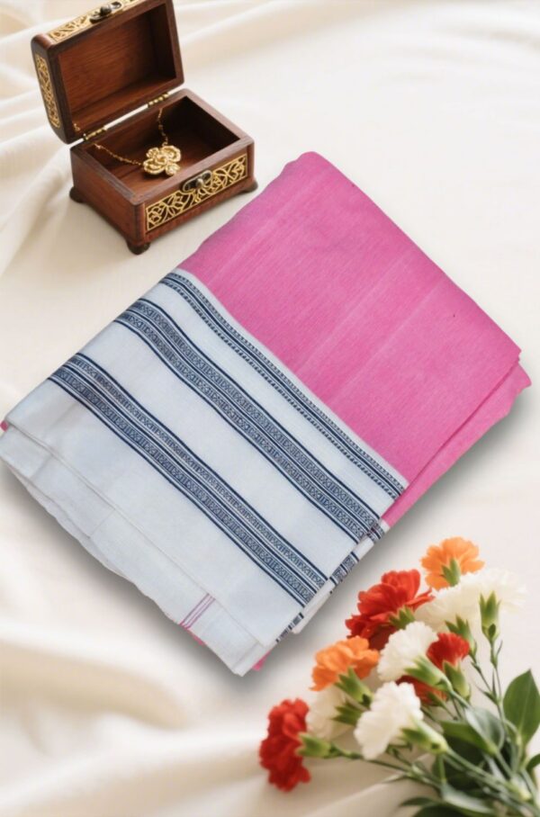 Ilkal cotton silk handloom saree with Gayatri and Chikki Paras border