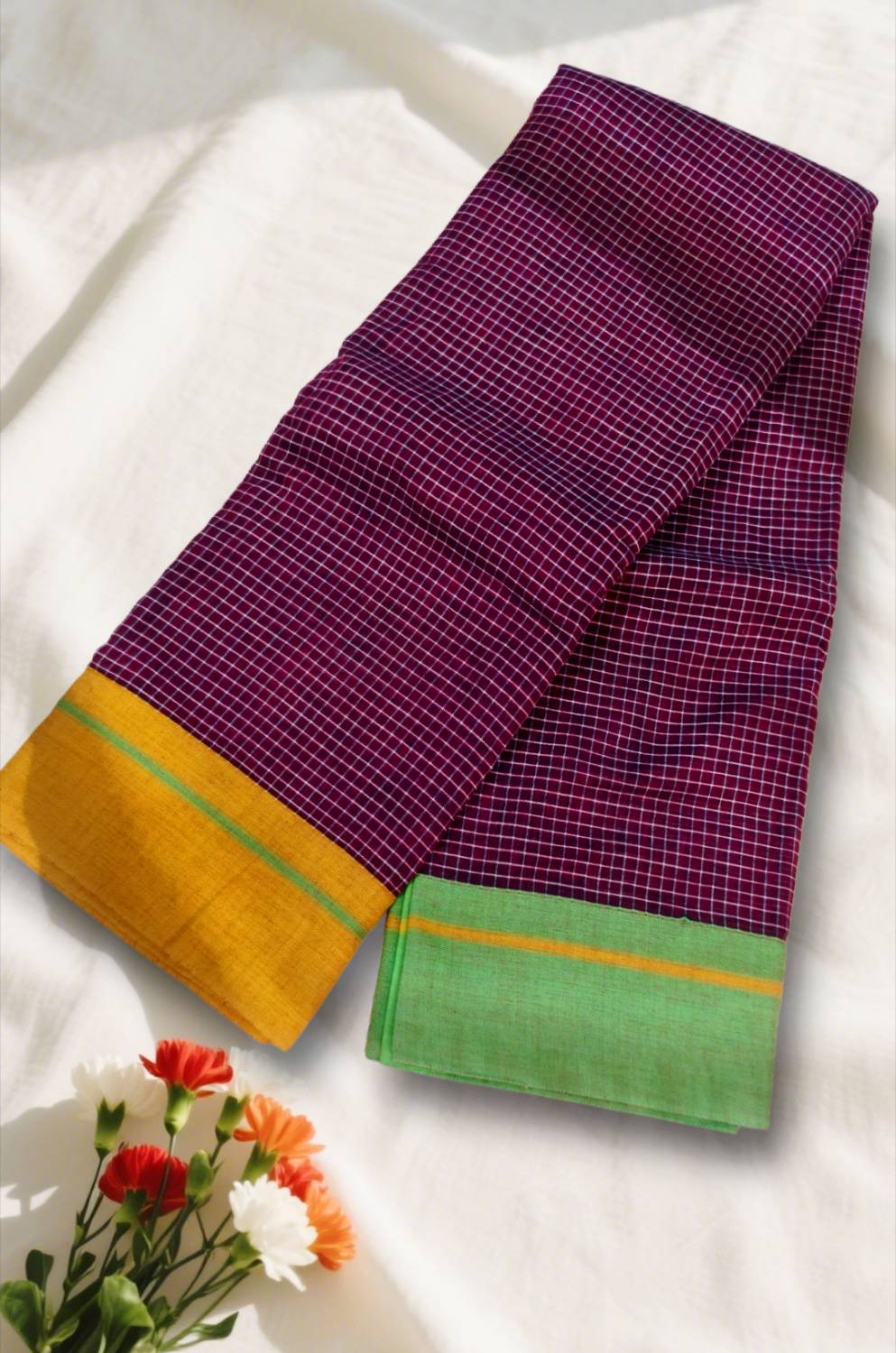Traditional Patteda Anchu saree with elegant handloom design