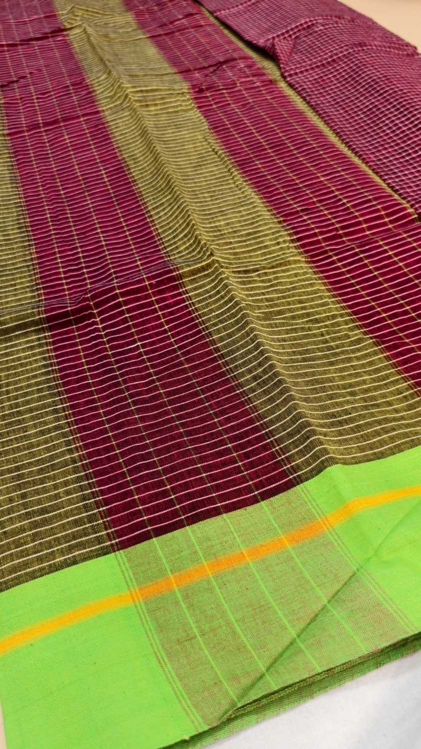 Traditional Patteda Anchu saree with elegant handloom design