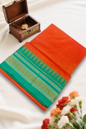 Ilkal handloom viscose cotton silk saree with Chikki Paras border