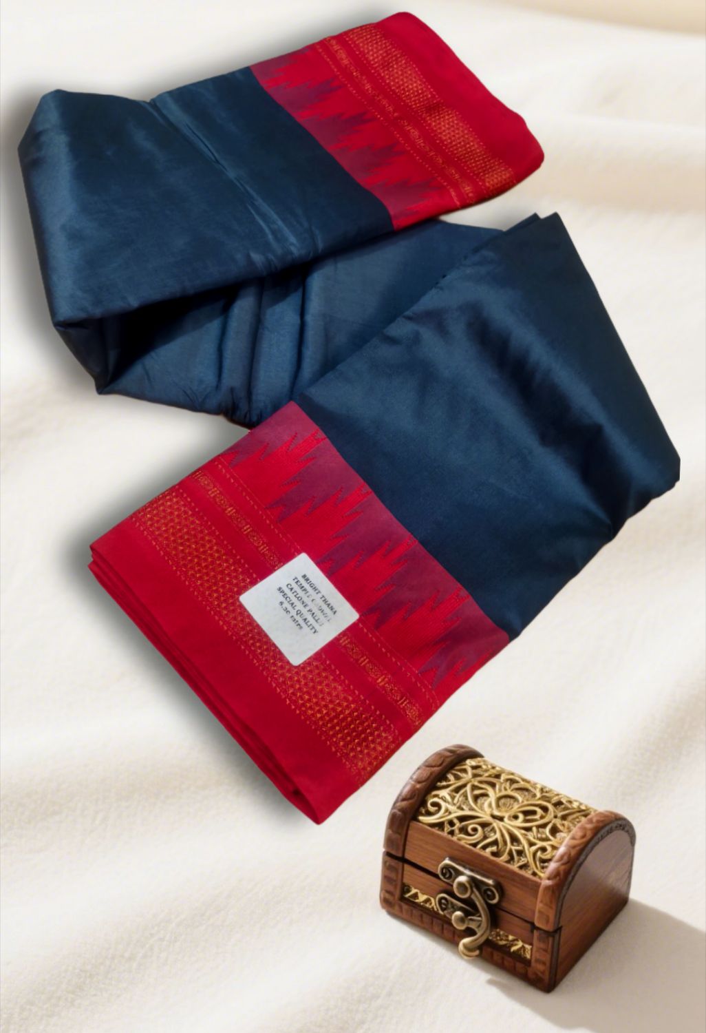 Ilkal handloom viscose cotton silk saree with Chikki Paras border