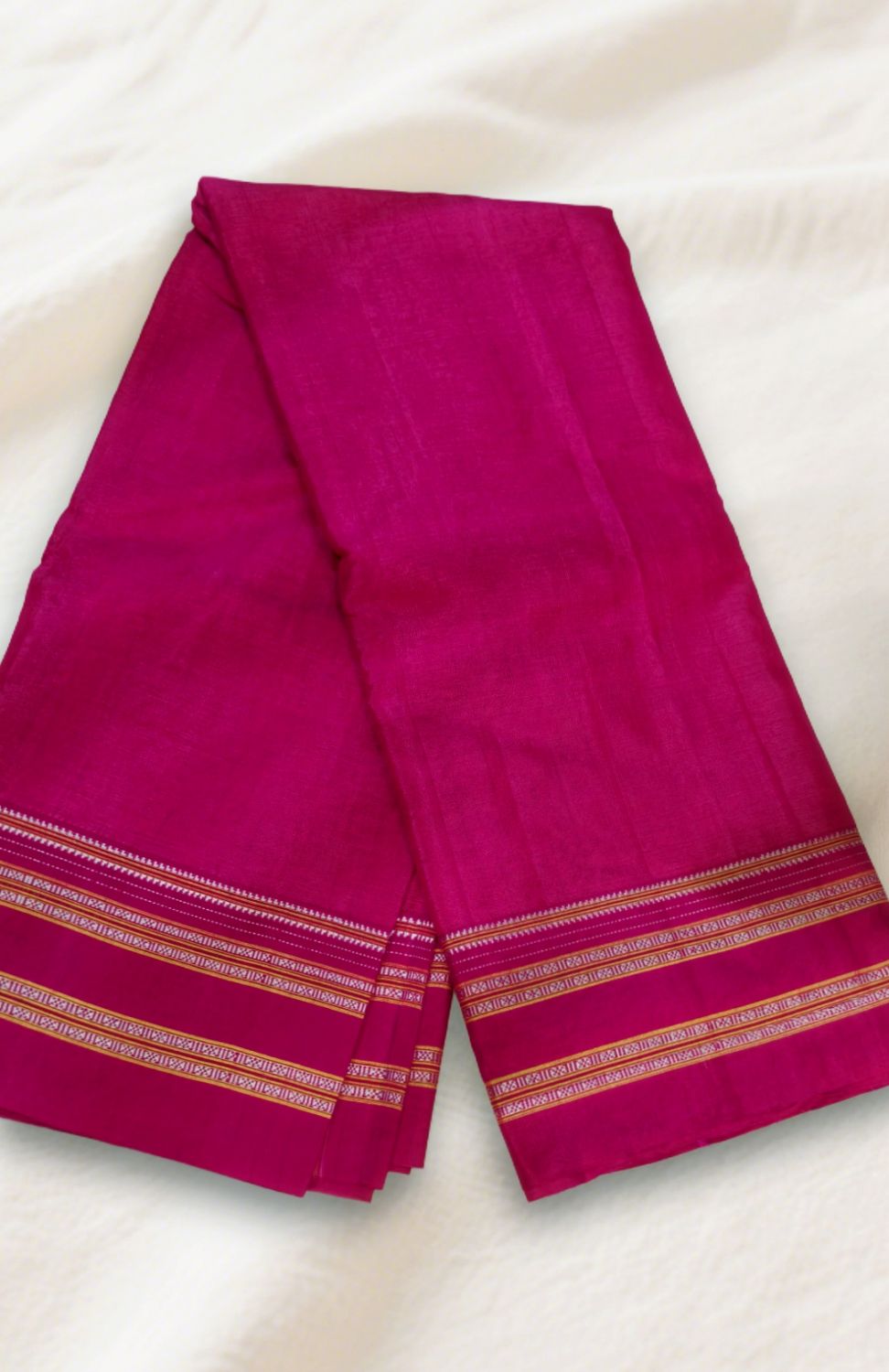 Ilkal cotton silk handloom saree with Gayatri and Chikki Paras border