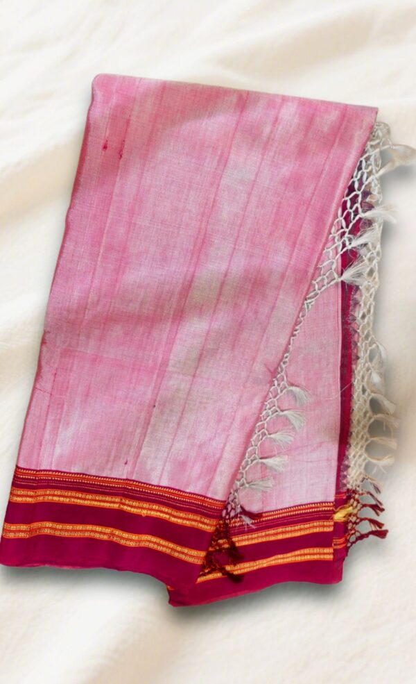 Ilkal cotton silk handloom saree with Gayatri and Chikki Paras border