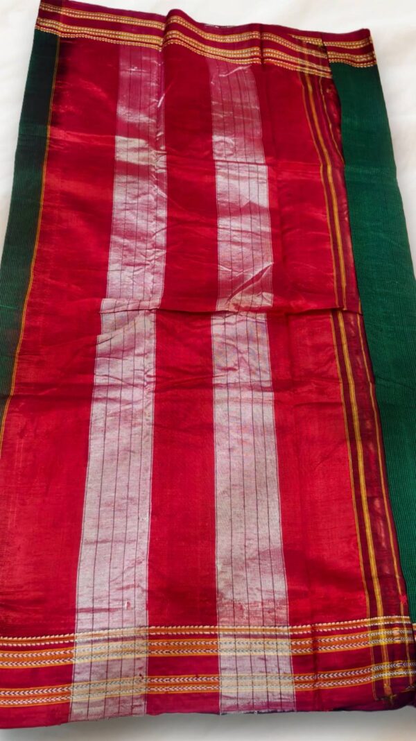 Ilkal saree with Chex pattern and Gayatri border