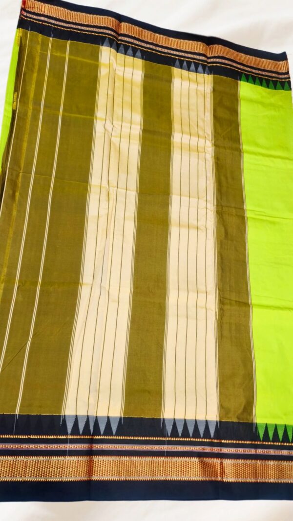 Ilkal handloom viscose cotton silk saree with Chikki Paras border