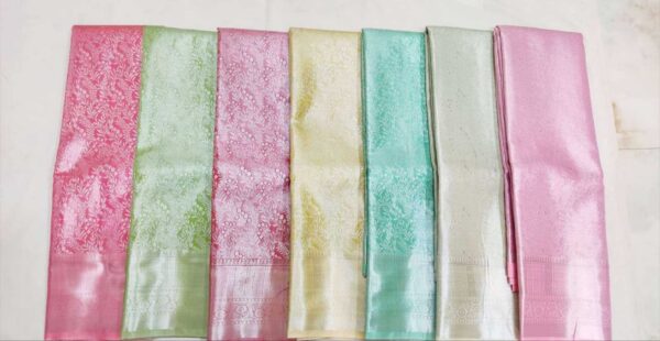 Soft pastel shades with subtle sheen