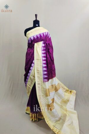 Temple Border Zari Checks With Butta Saree