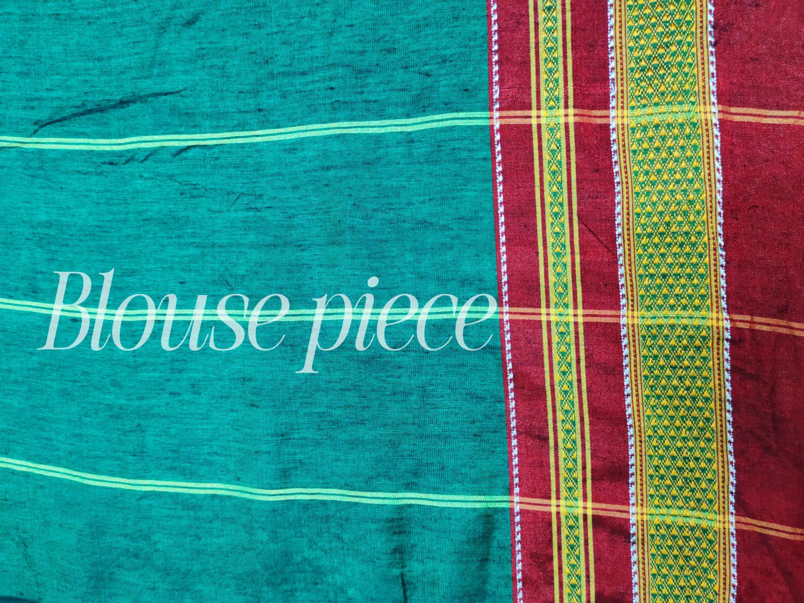 Green Tradional Ilkal Saree With Chikki Paras Border | ikatra - Image 4