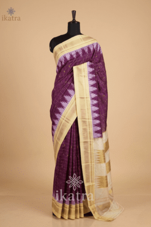 Temple Border Zari Checks With Butta Saree