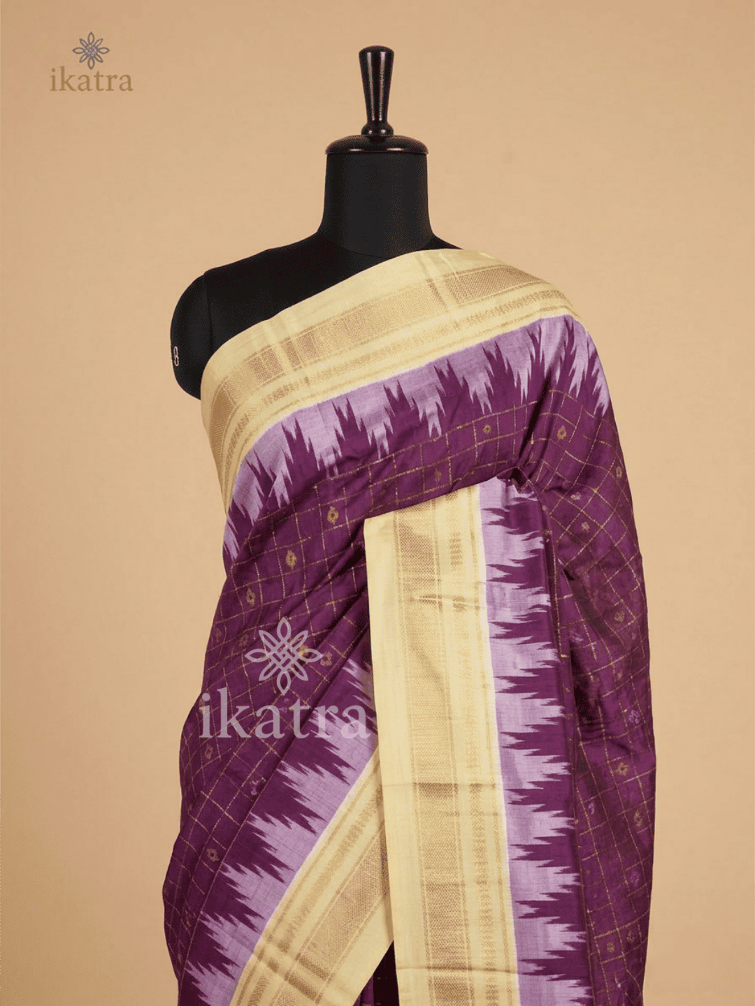 Temple Border Zari Checks With Butta Saree - Image 2