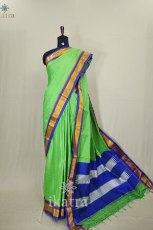 Special White Ilkal Khun Saree with Tope Pallu