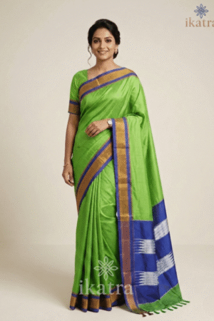 Special White Ilkal Khun Saree with Tope Pallu