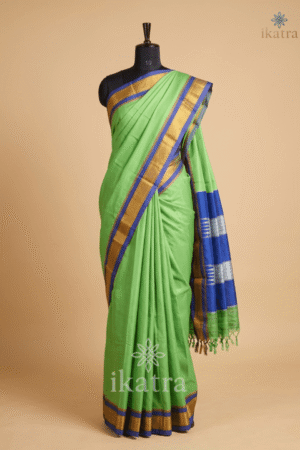 Special White Ilkal Khun Saree with Tope Pallu