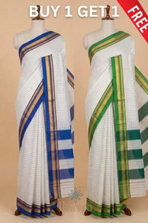 Pack of 2 Narayanpet Star Plus Design Cotton Sarees