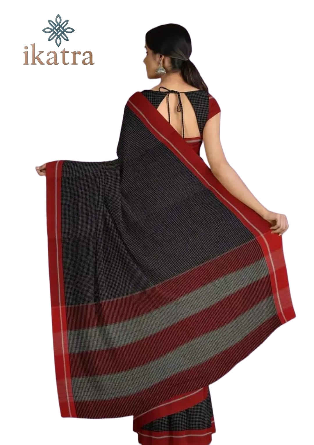 Patted Anchu Cotton ILKAL Saree - Image 2