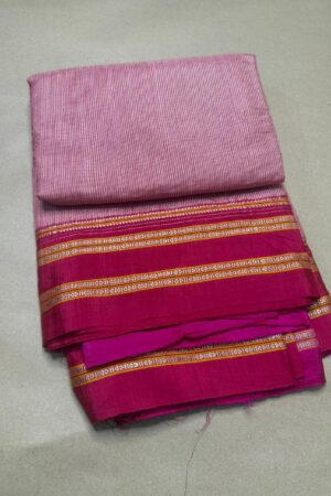 Pure Handloom Ilkal Special Gayatri Saree –  with Silk Pallu