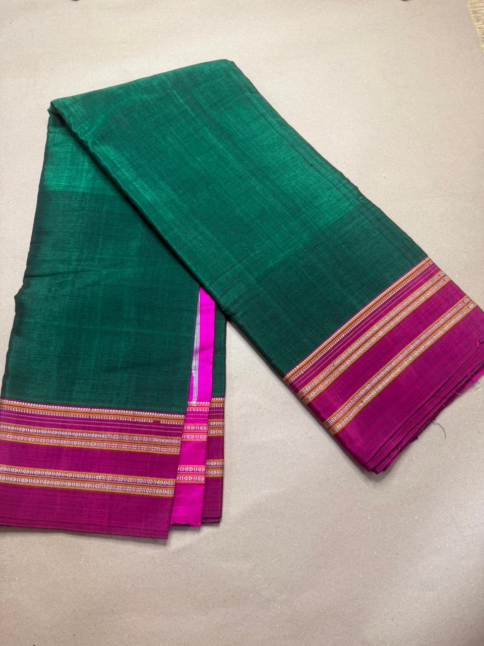 Pure Handloom Ilkal Special Gayatri Saree – Viscose by Cotton with Silk Pallu - Image 2