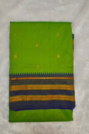 Narayanpet Gold Butta Viscus Cotton Saree – Elegant Shine Collection