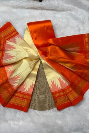 Ilkal Pure Silk Temple Saree – Traditional Luxury in Every Drape