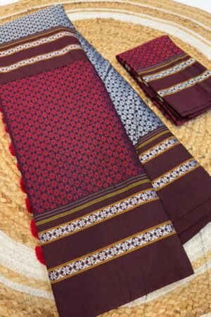 Khan Ilkal Saree – Traditional Elegance in Pure Cotton gonda pallu