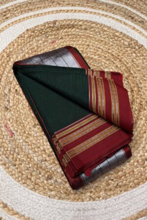 Ilkal Handloom Viscose Cotton Silk Saree – Special Gayatri Border | Ikatra