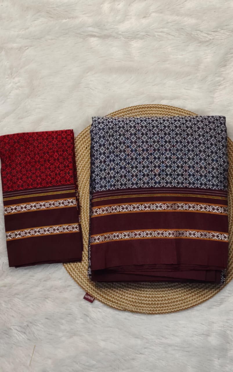 Khan Ilkal Saree – Traditional Elegance in Pure Cotton gonda pallu