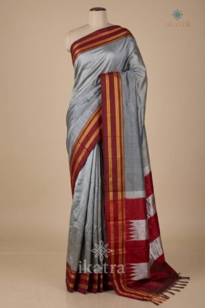 Handloom Ilkal Special Gayatri Saree – Viscose by Cotton with Silk Pallu