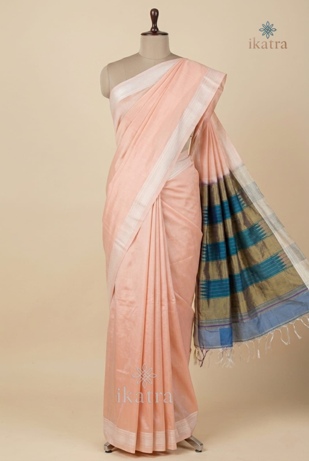 Ilkal Fancy Chikki Saree in Viscose Cotton with Rich Silk Pallu & Chikki Paras Border