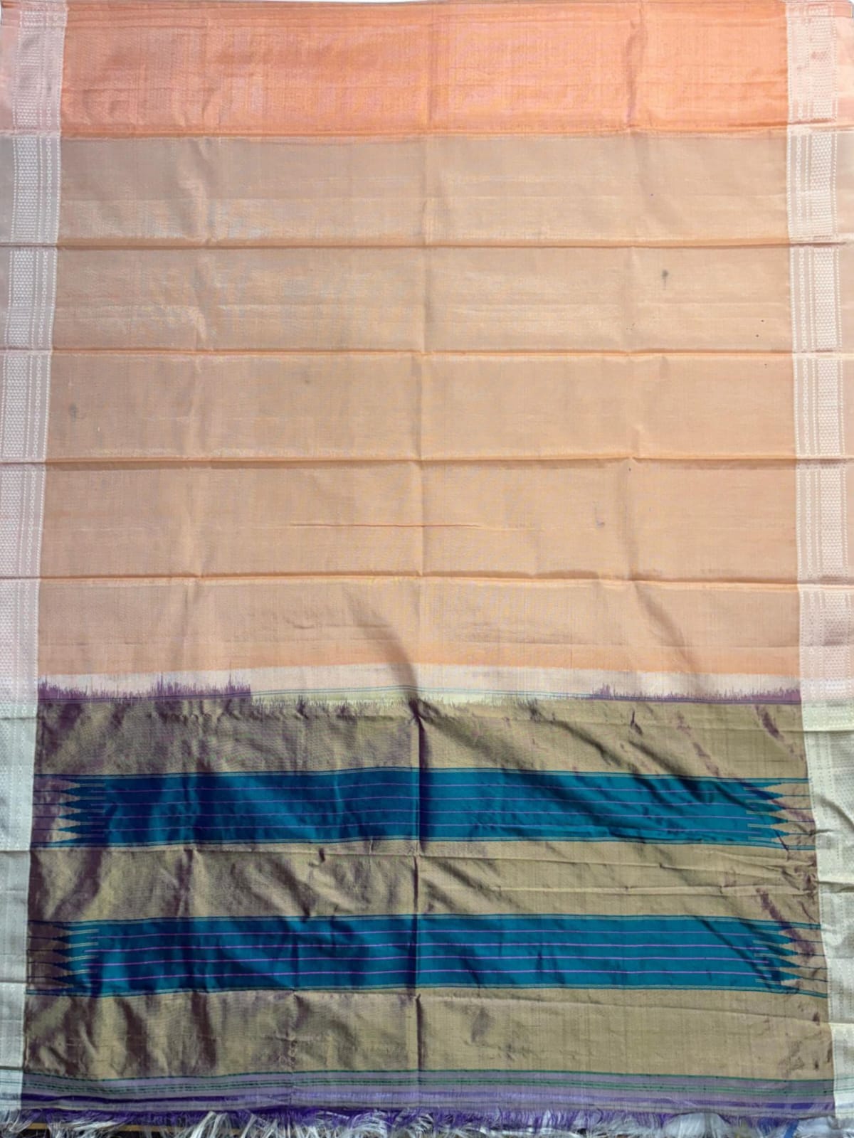 Ilkal Fancy Chikki Saree in Viscose Cotton with Rich Silk Pallu & Chikki Paras Border - Image 2