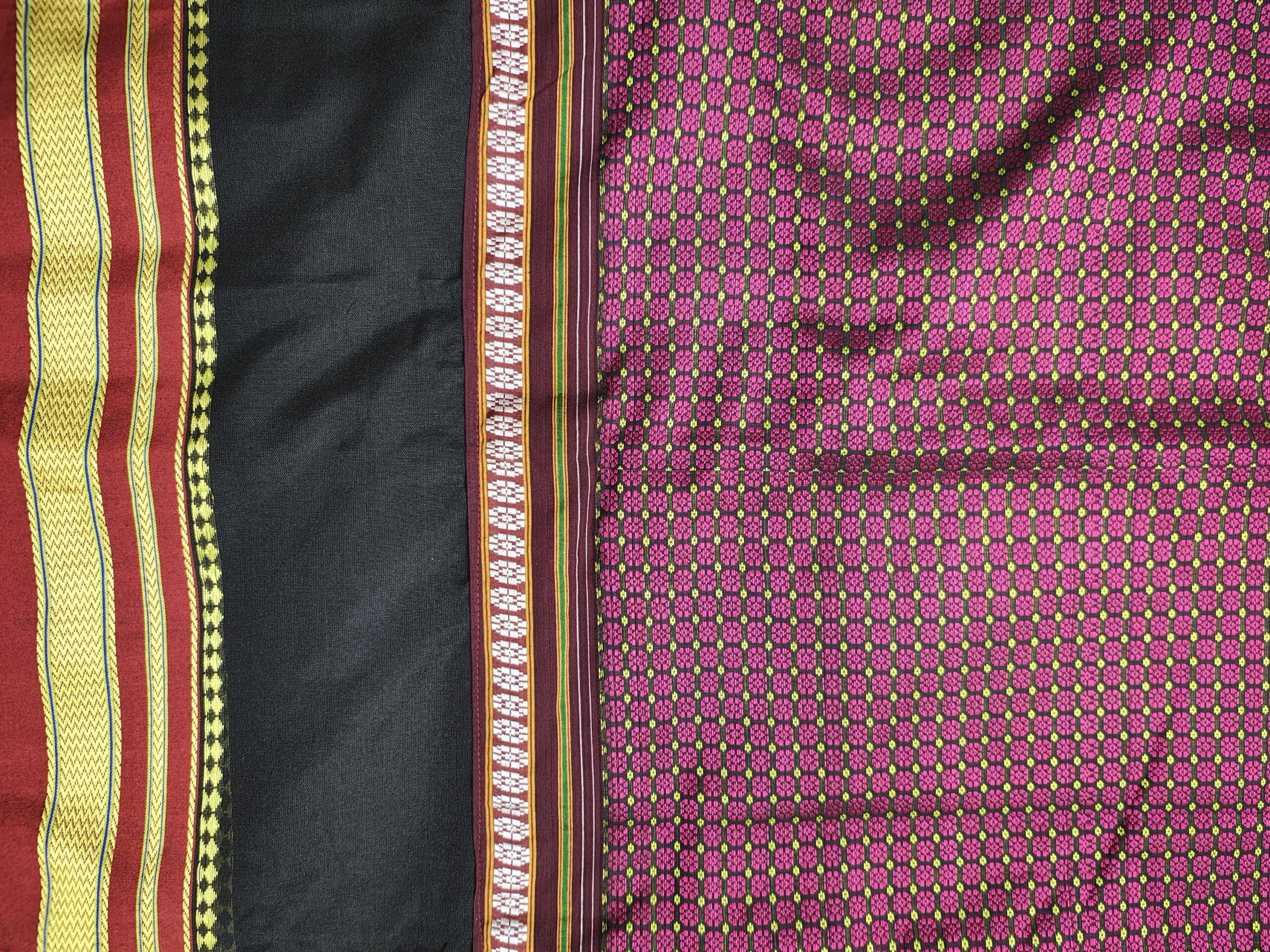 Black Mercerised Cotton Ilkal Saree with Khun Material & Ilkal Tope Pallu - Image 6