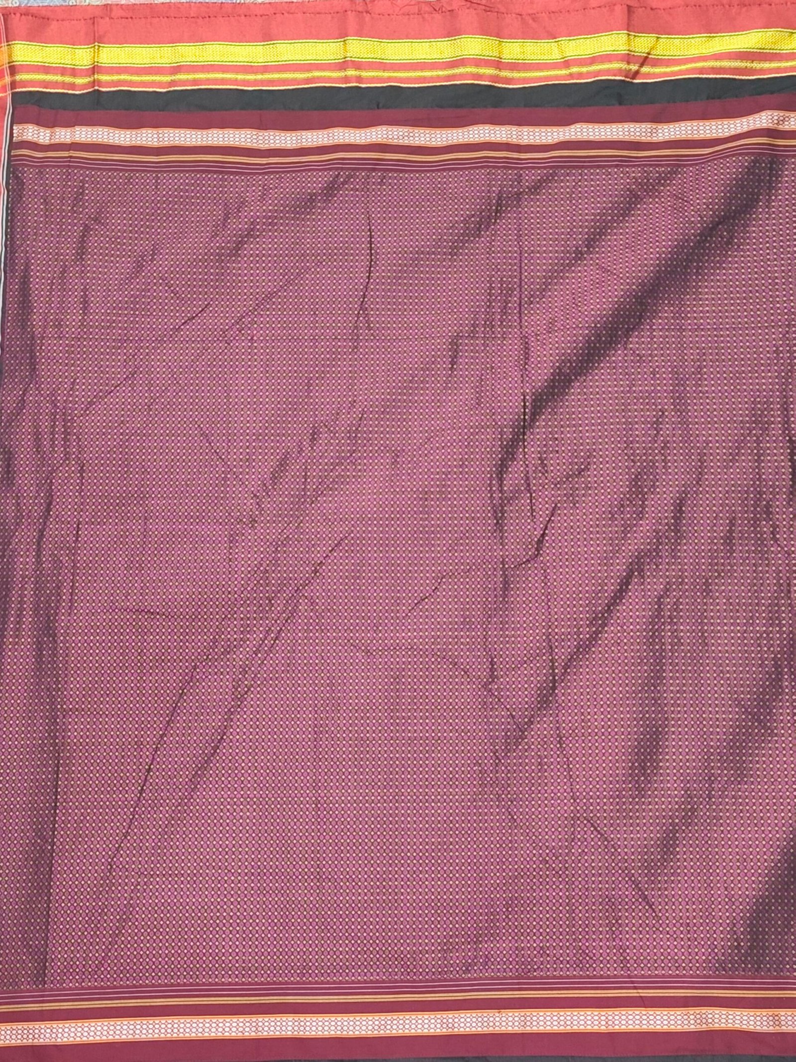 Black Mercerised Cotton Ilkal Saree with Khun Material & Ilkal Tope Pallu - Image 4
