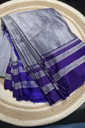 Handloom Ilkal Special Gayatri Saree – Viscose by Cotton with Silk Pallu