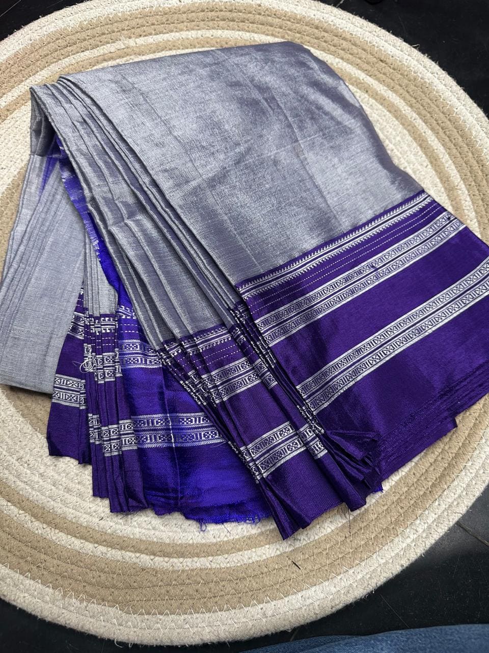 Handloom Ilkal Special Gayatri Saree – Viscose by Cotton with Silk Pallu
