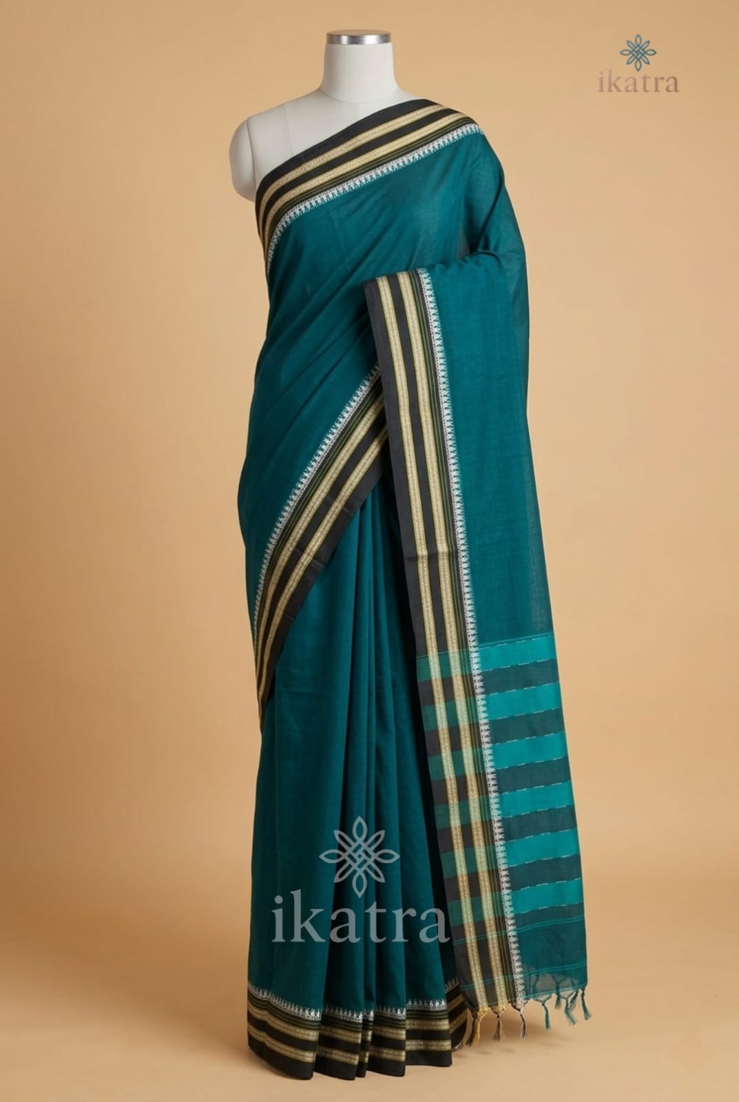 Traditional Narayanpet Cotton Saree with Patti Pallu