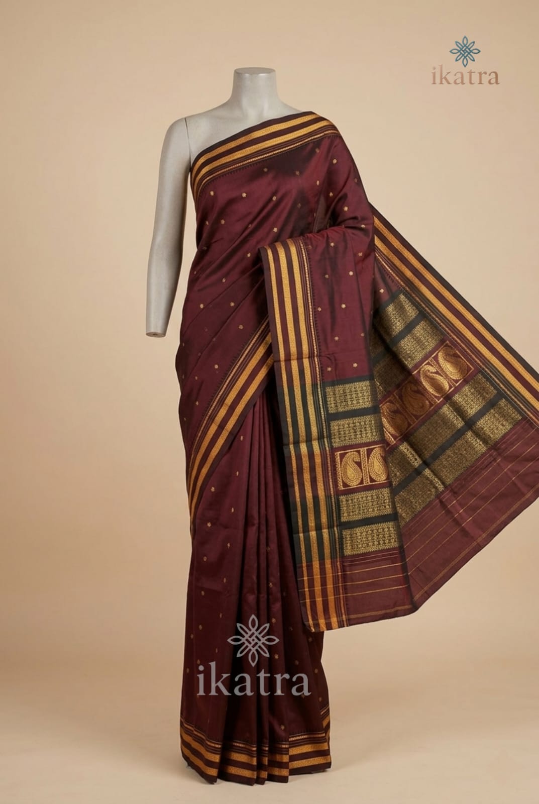 Narayanpet Gold Butta Viscus Cotton Saree – Elegant Shine Collection