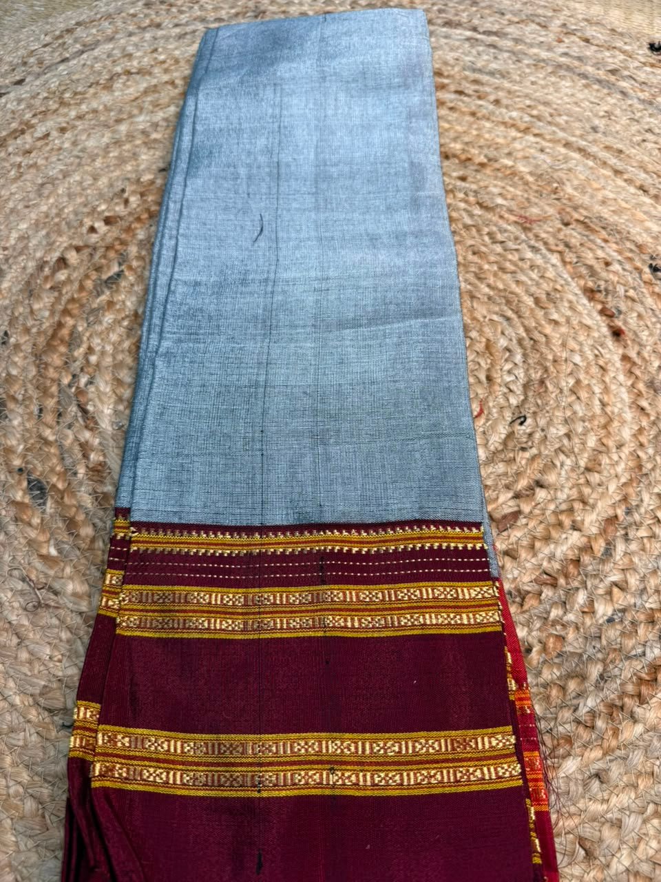 Handloom Ilkal Special Gayatri Saree – Viscose by Cotton with Silk Pallu - Image 2