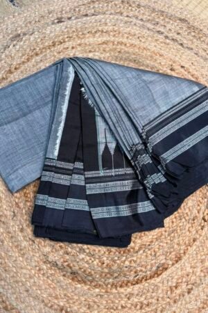 Handloom Ilkal Special Gayatri Saree – Viscose by Cotton with Silk Pallu