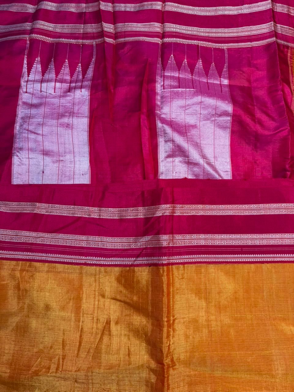 Handloom Ilkal Special Gayatri Saree – Viscose by Cotton with Silk Pallu - Image 6