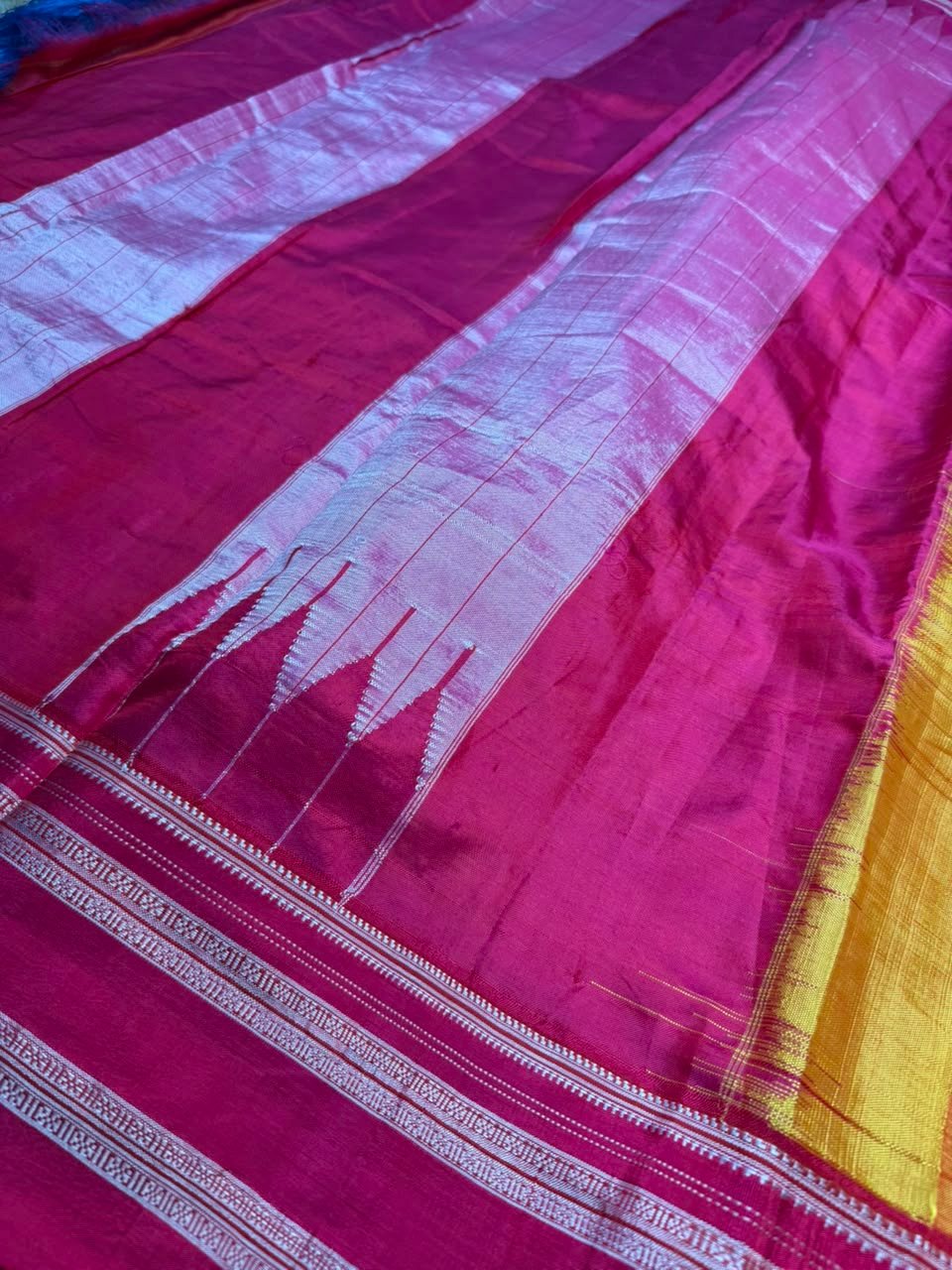 Handloom Ilkal Special Gayatri Saree – Viscose by Cotton with Silk Pallu - Image 5