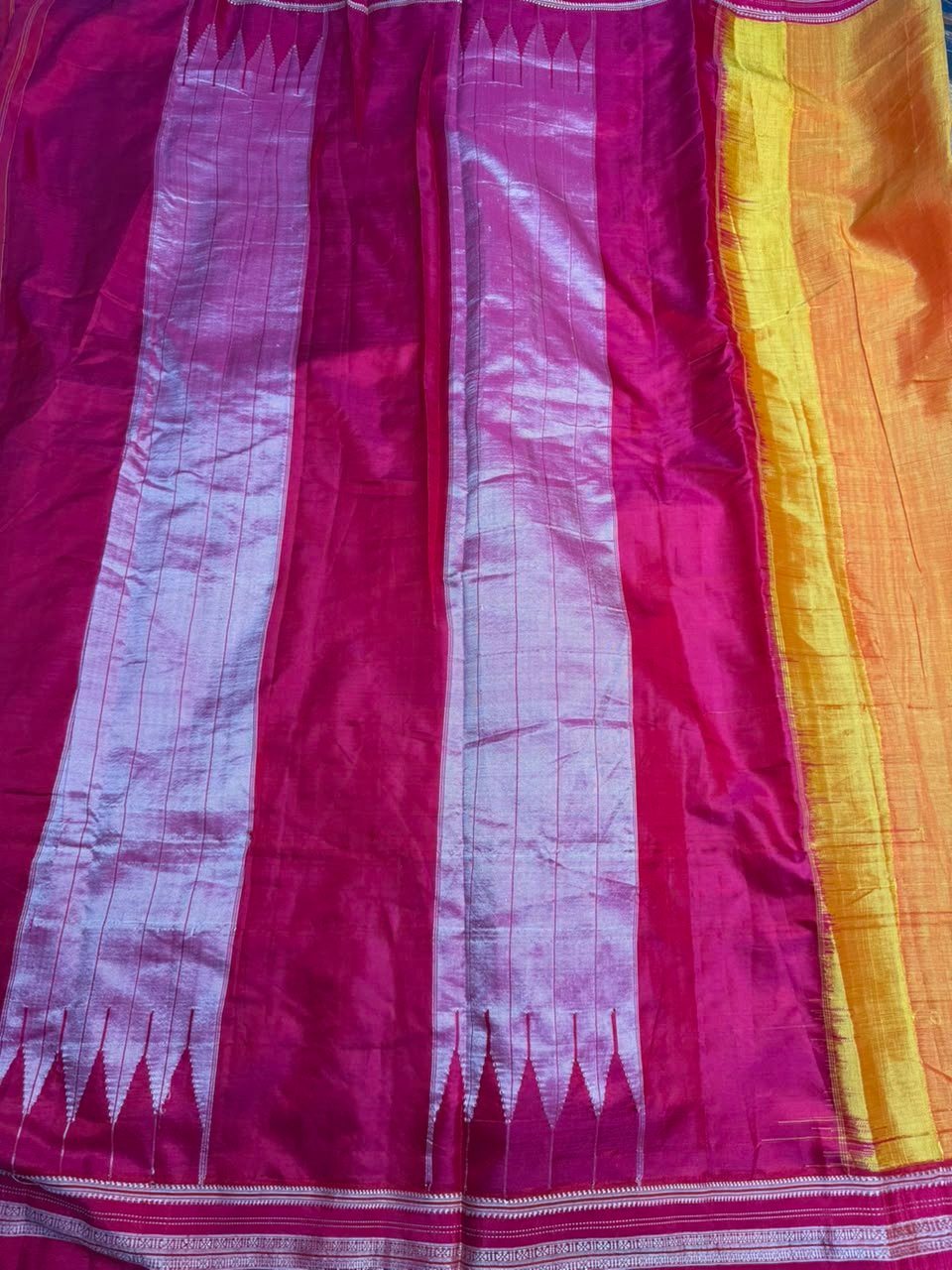 Handloom Ilkal Special Gayatri Saree – Viscose by Cotton with Silk Pallu - Image 4