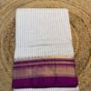 Purple Ilkal Small Check Cotton Silk Saree