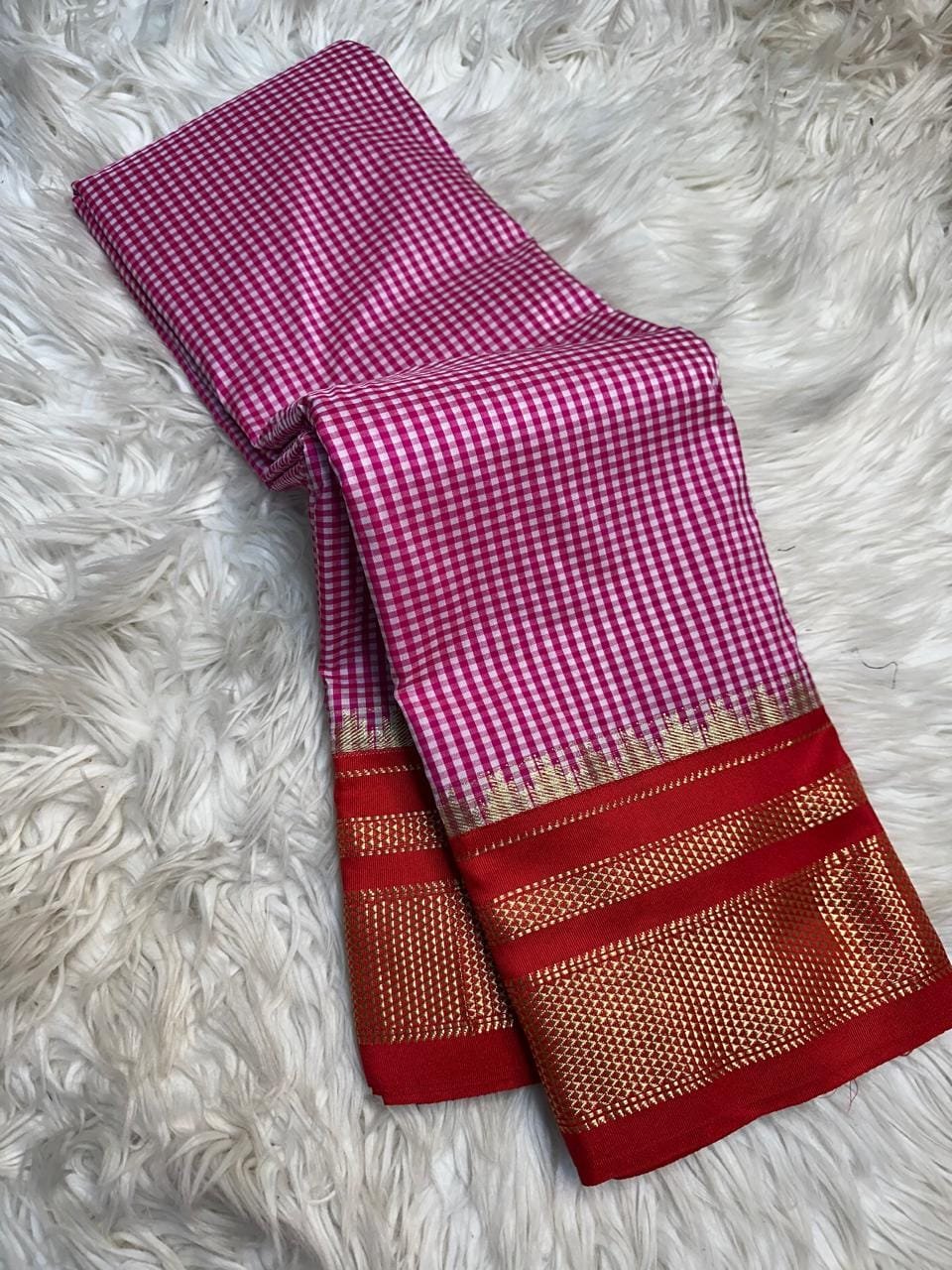 Temple Gadiwal Ilkal Saree – Elegant Traditional Wear with Tope Pallu - Image 3