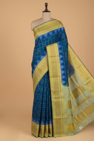 Ilkal Zari Big Checks with Butta – Special Tope Pallu Saree