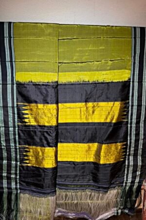 Handloom Ilkal Special Gayatri Saree – Viscose by Cotton with Silk Pallu