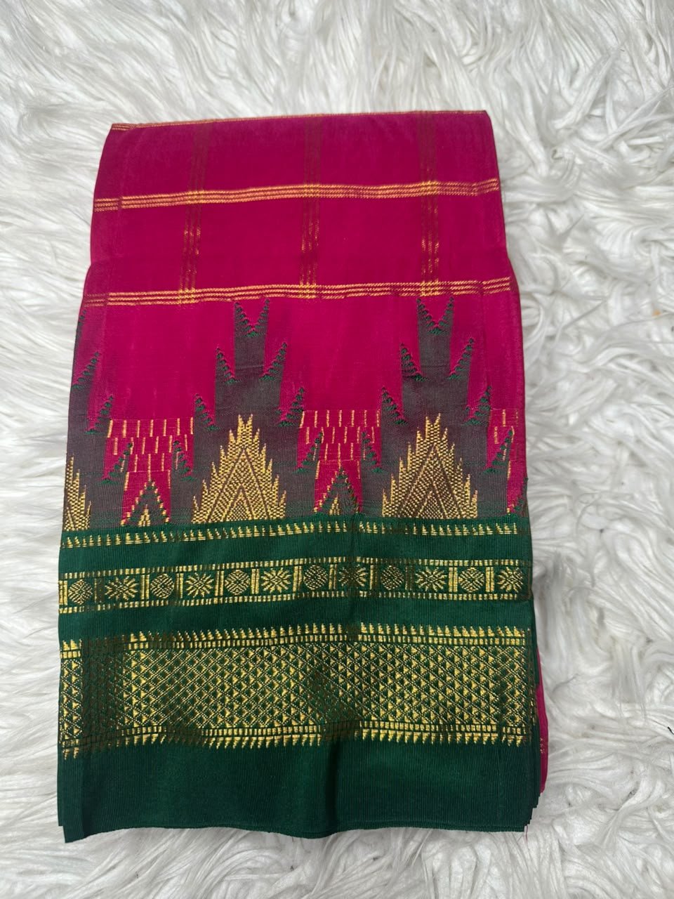 Big Temple Border Big Chadurang ILKAL Saree