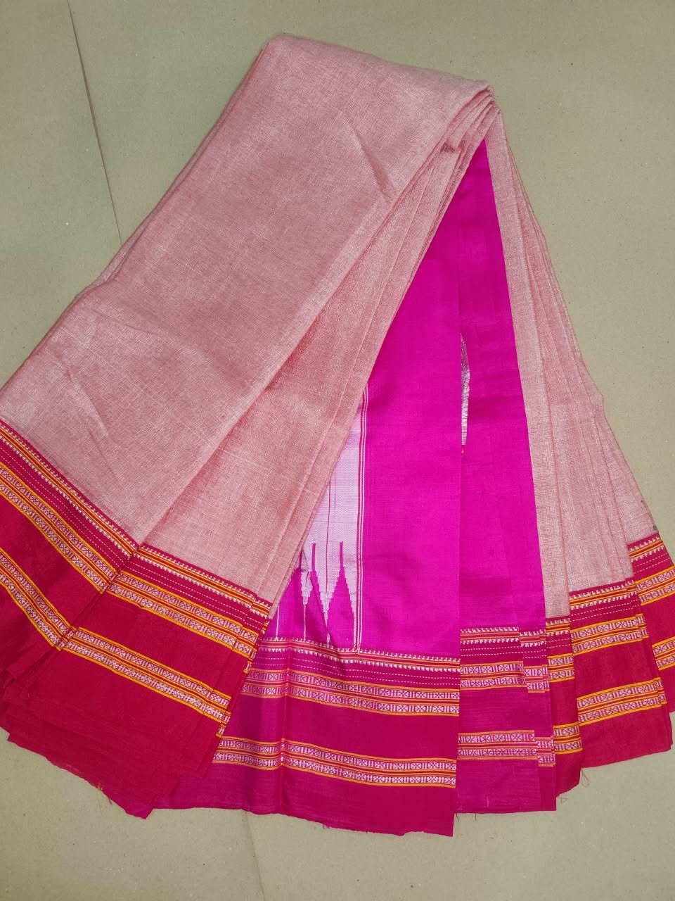 Handloom Ilkal Special Gayatri Saree – Viscose by Cotton with Silk Pallu